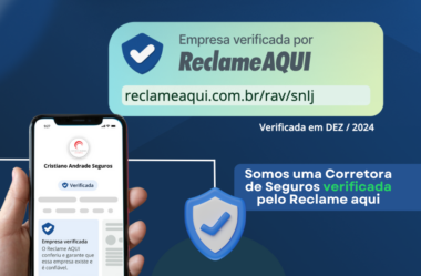 Somos uma Corretora de Seguros verificada pelo Reclame aqui 